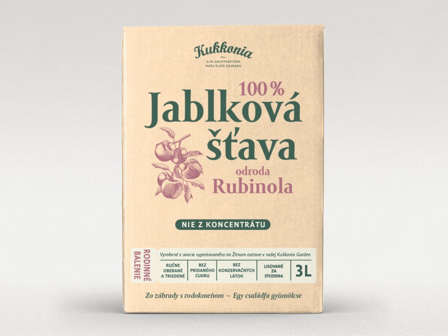 100% almalé RUBINOLA fajtából, 3 l