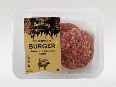 Burger s hovädzím a bravčovým mäsom 360g