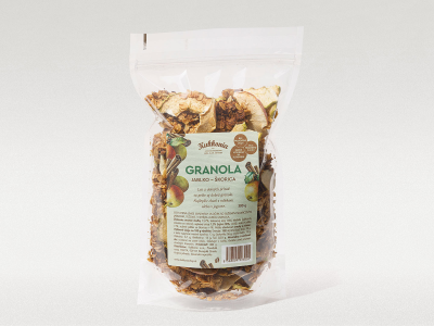 Szárított fahéjas almával ízesített granola